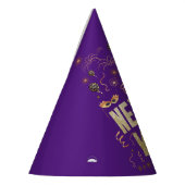 Frohes neues Jahr 2022, Holiday Gold Glitzer Festi Partyhütchen (Links)