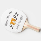 Frohes neues Jahr 2022 Jahr des Tiger Ping Pong Pa Tischtennis Schläger (Seitenansicht)