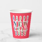 Frohes neues Jahr 2022    Papierbecher (Vorderseite)