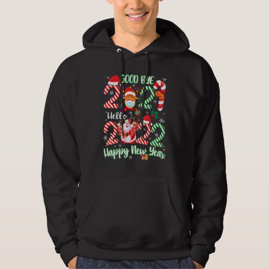 Frohes neues Jahr 2022 Silvester Auf Wiedersehen 2 Hoodie (Vorderseite)