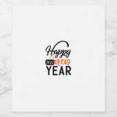 Frohes neues Jahr 2022 Weinetikett (Einzelnes Label)