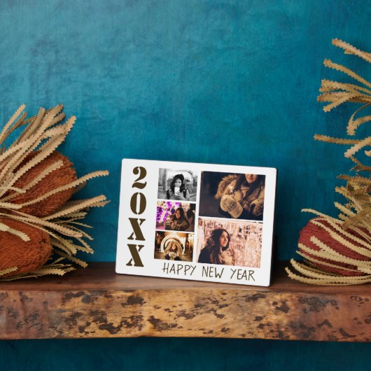 Frohes neues Jahr 2023 5 FotoCollage Fotoplatte (Seite)
