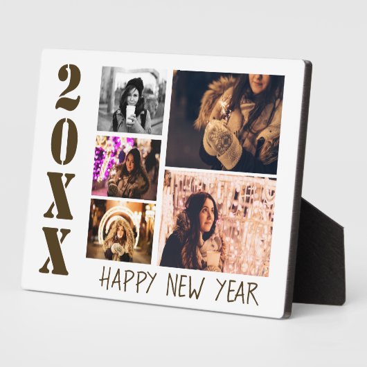 Frohes neues Jahr 2023 5 FotoCollage Fotoplatte (Seite)