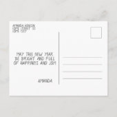 Frohes neues Jahr 2023 5 FotoCollage Postkarte (Rückseite)