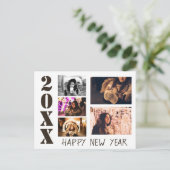 Frohes neues Jahr 2023 5 FotoCollage Postkarte (Stehend Vorderseite)