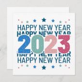 Frohes Neues Jahr 2023 Einladung (Vorne/Hinten)