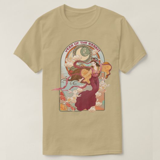 Frohes neues Jahr 2023 Jahr der Kaninchen Chinesis T-Shirt (Design vorne)