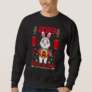 Frohes neues Jahr 2023 Jahr des Kaninchen-Eve-Part Sweatshirt