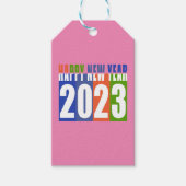 Frohes neues Jahr 2023, lustig Geschenkanhänger (Vorderseite)
