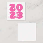 Frohes neues Jahr 2023 - Neues Jahr 2023 Quadratische Visitenkarte (Vorne/Hinten)