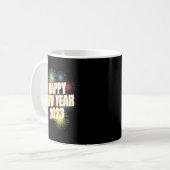 Frohes neues Jahr 2023 Neujahrs-Party-Countdown Kaffeetasse (Vorderseite Links)