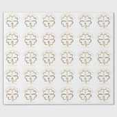 Frohes neues Jahr 2023 oder Ihr Text Vierblättrige Geschenkpapier (Flach)