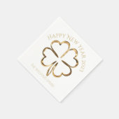 Frohes neues Jahr 2023 oder Ihr Text Vierblättrige Serviette (Ecke)