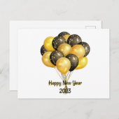 Frohes neues Jahr 2023 Postkarte (Vorne/Hinten)