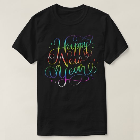 Frohes neues Jahr 2023 Retro Disco Ball Silvester T-Shirt (Design vorne)