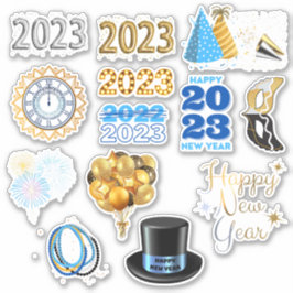 Frohes neues Jahr 2023 Sticker
