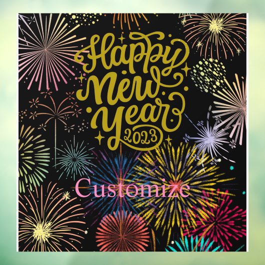 Frohes neues Jahr 2023 Thunder_Cove Fensteraufkleber (Blatt 3)