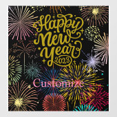 Frohes neues Jahr 2023 Thunder_Cove Fensteraufkleber (Blatt)