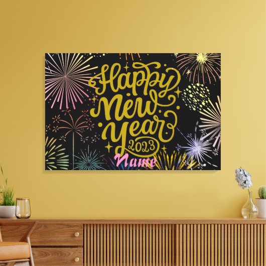Frohes neues Jahr 2023 Thunder_Cove Leinwanddruck (Insitu (Wohnzimmer))