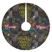 Frohes neues Jahr 2023 Thunder_Cove Polyester Weihnachtsbaumdecke (Vorderseite)