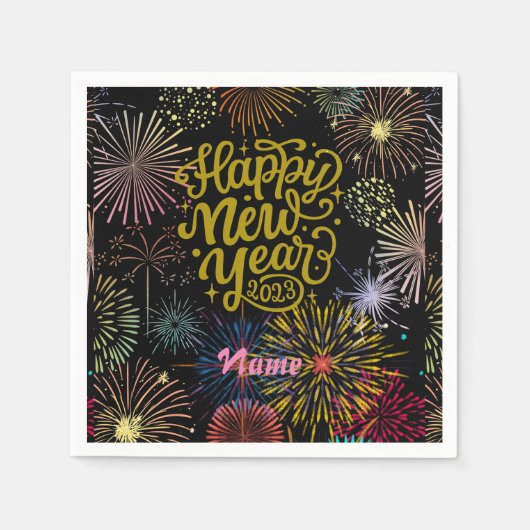 Frohes neues Jahr 2023 Thunder_Cove Serviette (Vorderseite)