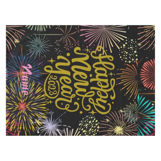 Frohes neues Jahr 2023 Thunder_Cove Tischdecke (Vorderseite (Horizontal))