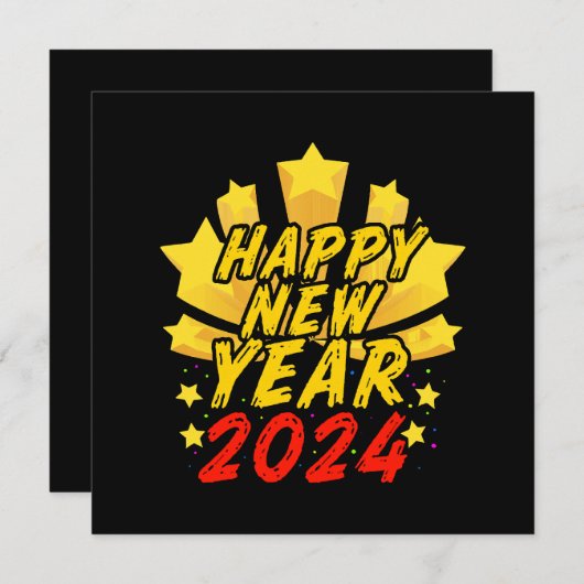 Frohes neues Jahr 2024 (Vorne/Hinten)