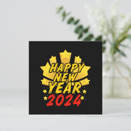 Frohes neues Jahr 2024 (Stehend Vorderseite)