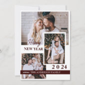 Frohes neues Jahr 2024 | 4 Foto Ferienkarte Einladung (Vorderseite)