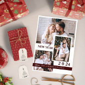 Frohes neues Jahr 2024 | 4 Foto Ferienkarte Einladung