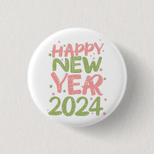 Frohes neues Jahr 2024 Button