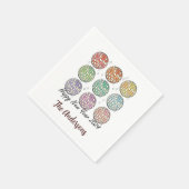 Frohes neues Jahr 2024 Disco Ball Neues Jahr Serviette (Ecke)