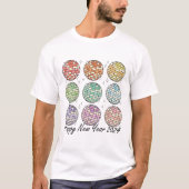 Frohes neues Jahr 2024 Disco Ball Neues Jahr T-Shirt (Vorderseite)