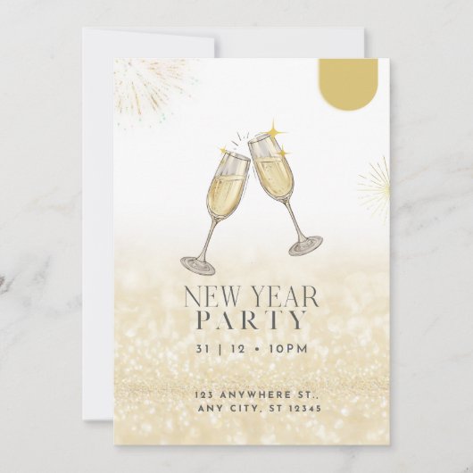 Frohes neues Jahr 2024 - Einladung (Vorderseite)