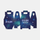 Frohes neues Jahr 2024 Eisnummern & Schneeflocke Geschenkschachtel (Ungefaltet)