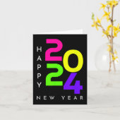 Frohes Neues Jahr 2024 Familie Matching Chris Karte (Gelbe Blume)