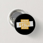 Frohes neues Jahr 2024 - Feierliche Wünsche senden Button (Vorne & Hinten)