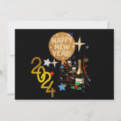 Frohes neues Jahr 2024 Feiertagskarte (Vorderseite)