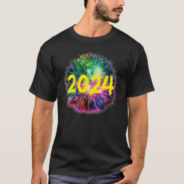Frohes neues Jahr 2024 Feuerwerkskörper T-Shirt