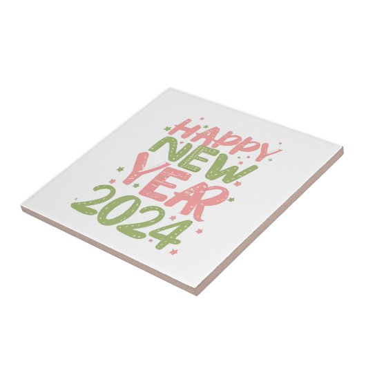 Frohes neues Jahr 2024 Fliese (Seite)