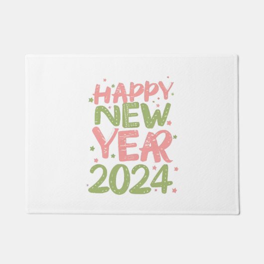 Frohes neues Jahr 2024 Fußmatte (Vorderseite)