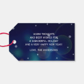 Frohes neues Jahr 2024 Geschenkanhänger (Rückseite Horizontal)