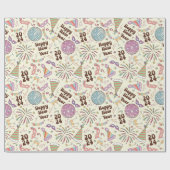 Frohes neues Jahr 2024 Geschenkpapier (Flach)