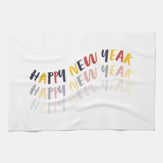 Frohes neues Jahr 2024 Geschirrtuch (Horizontal)