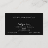 Frohes neues Jahr 2024 Goldenes Schwarz-weißes Gol Visitenkarte (Rückseite)