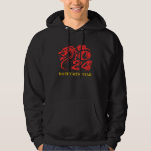 Frohes neues Jahr 2024 Hoodie