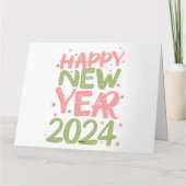 Frohes neues Jahr 2024 Karte (Rückseite)