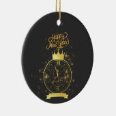 Frohes neues Jahr 2024 Keramik Ornament (Rechts)