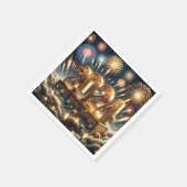 Frohes neues Jahr 2024 Napkins Serviette (Ecke)