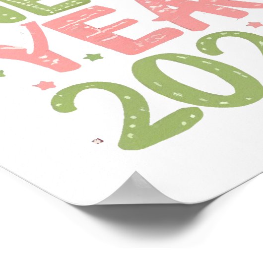 Frohes neues Jahr 2024 Poster (Ecke)